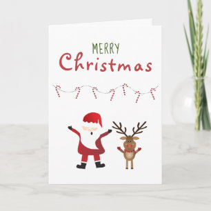God jul Cute Jultomten Polkagrisar Grönt Kort