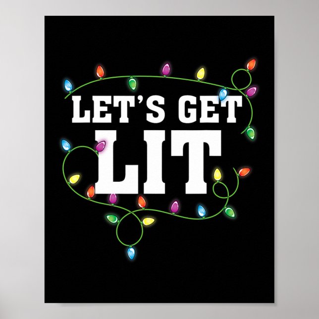 God jul, Cute Låt oss Lit Julafton Poster (Framsidan)