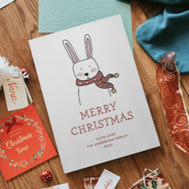 God jul. Cute, lustigt vinterkanaddjur Julkort