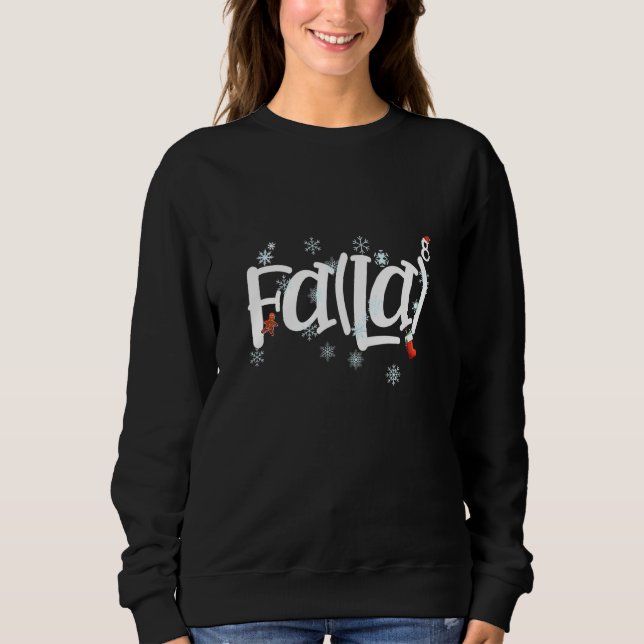 God jul Cute Math Fa La Santa Fa La Math T Shirt (Framsida)