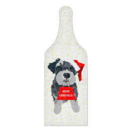 God Jul Cute Ministern Schnauzer Hund Santa Hat