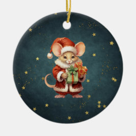 God jul Cute Mouse Julgransprydnad Keramik