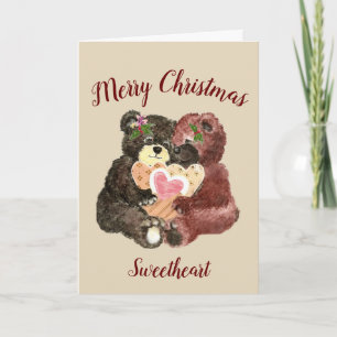 God jul Cute Nalle Hugs Helgkort