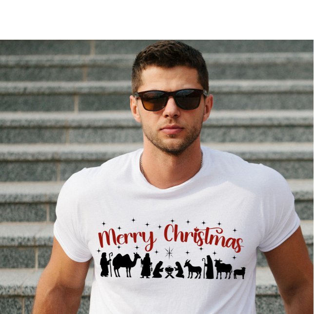 God jul Cute Ntivity Scene T Shirt (Skapare uppladdad)