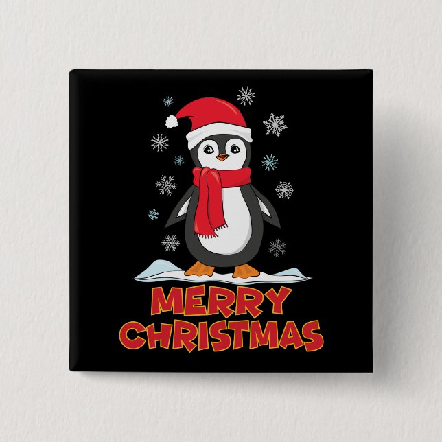 God jul Cute Penguin Knapp (Framsida)