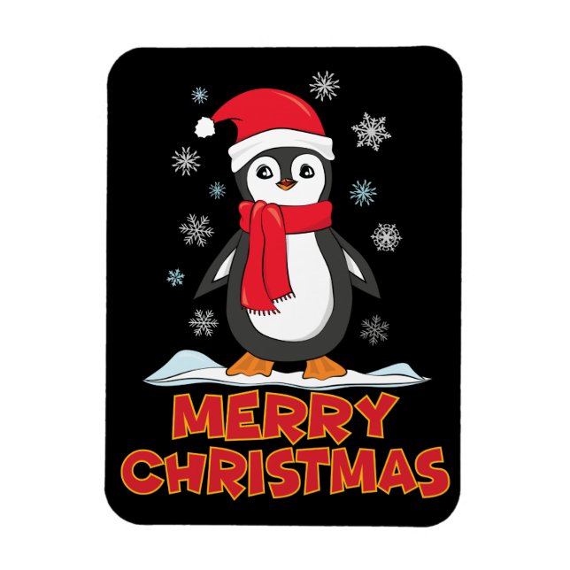 God jul Cute Penguin Magnet (Vertikal)