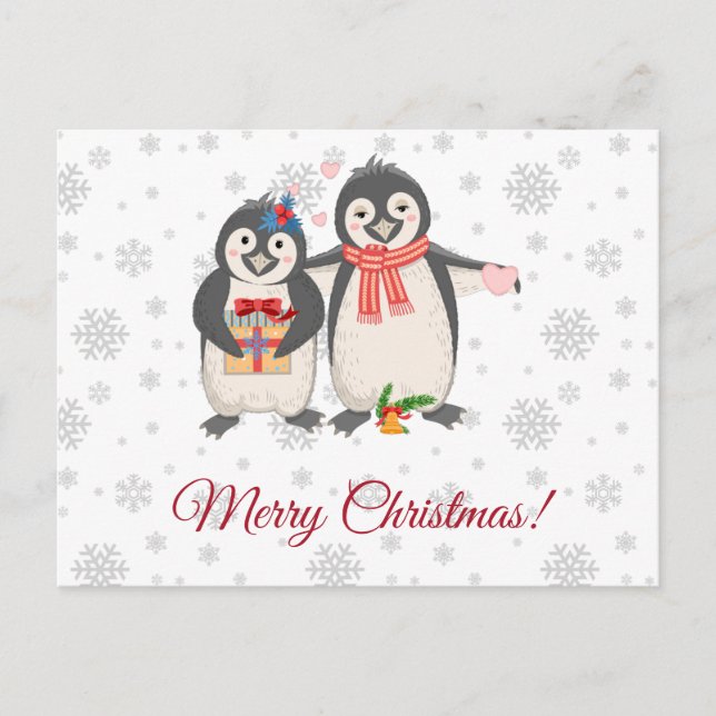 God jul Cute Penguin par Vykort (Framsida)