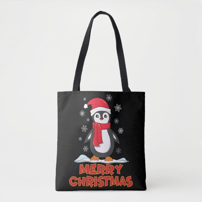 God jul Cute Penguin Tygkasse (Framsida)