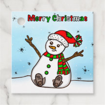 God jul Cute Plump Snögubbe