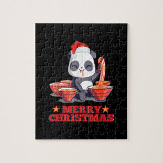 God jul Cute Ramen Panda japansk Noodles Pussel