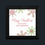 God jul Cute Red Grönt Whimsique Snowflake Minnesask<br><div class="desc">Den här designen har en snygg,  vit julklapp med en enkel röd och grönt färgstark utformning,  vintersnöflingdesign för snö,  stil,  ett färgstips för kalligrafi av snyggt trendig,  ett minimalistiskt klassiskt,  en vanlig roligt-snygg design,  julklappning,  helgdag-packlåda för julklapp,  helgdag julklapp,  en unik snygg helgdag-design</div>