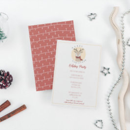 God jul Cute Reindeer Julfest Julkort