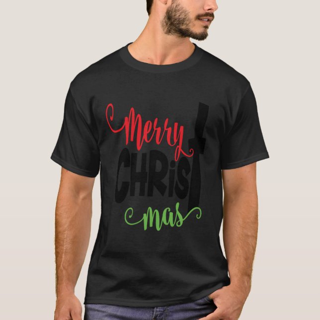 God jul Cute Religiösa Jesus Christian Quo T Shirt (Framsida)