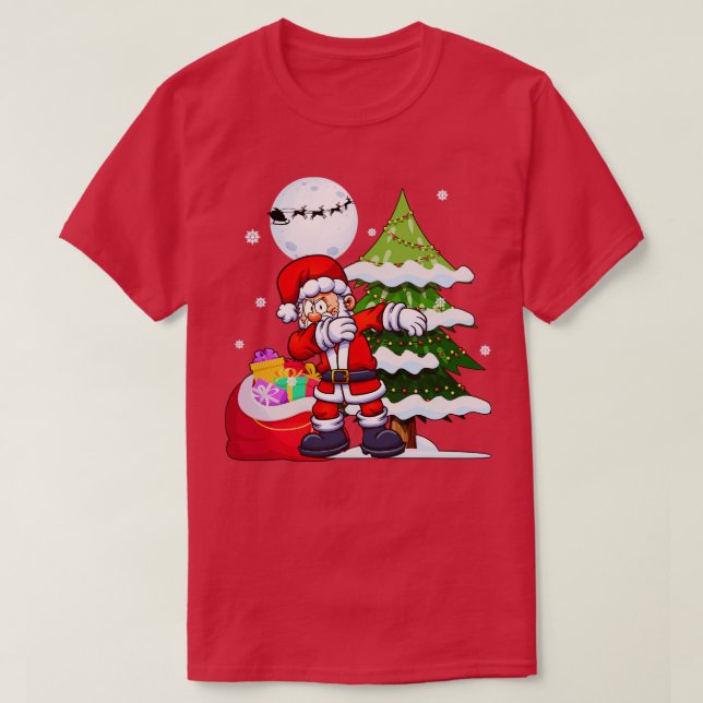 God jul Cute Santa Dabbing Julgran T Shirt (Design framsida)