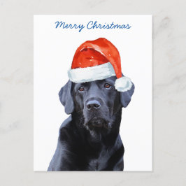 God jul Cute Santa Hund Labrador Helg Vykort