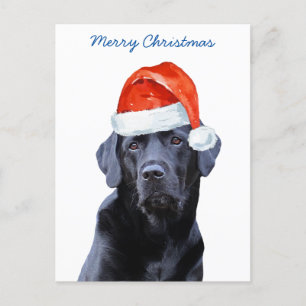 God jul Cute Santa Hund Labrador Helg Vykort