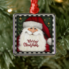 God jul Cute Santa Inspirief Helgdag Julgransprydnad Metall