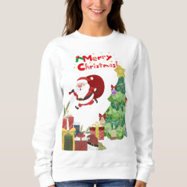 God jul Cute Santa Sweatshirt T Shirt