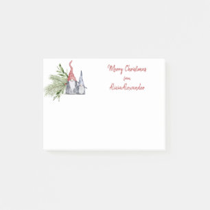 God jul Cute Scandinavian Gnomes Sticky Post-it Block