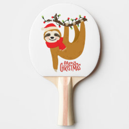 God jul Cute Sloth-Helgdagar Pingisracket