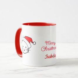 God jul Cute Smiling Cat Mugg