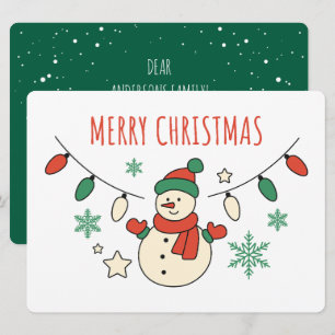 God jul, Cute Snögubbe, Ljus, jul