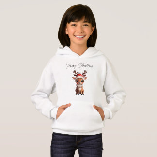 God jul, Cute Tecknad of Animal - Hjort T Shirt