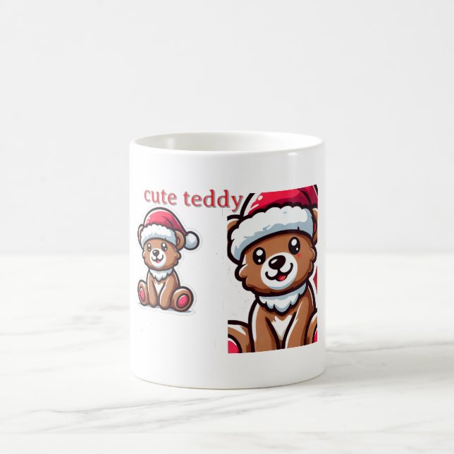 God Jul Cute Teddy Coffee Classic Mugg (Center)
