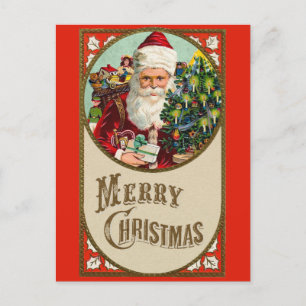 God jul Cute Vintage Jultomten Vykort