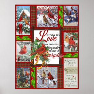 God jul Cutest Cardinal Bird Älskare Julafton Poster