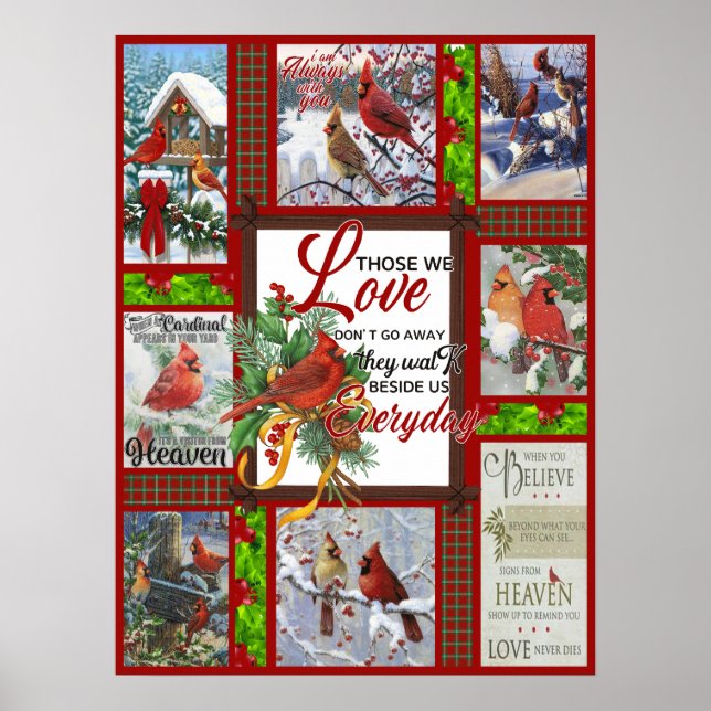 God jul Cutest Cardinal Bird Älskare Julafton Poster (Framsidan)