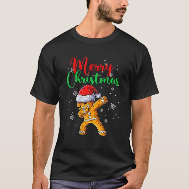 God jul Dab Gingerbröd Julafton julkoks T Shirt (Framsida)