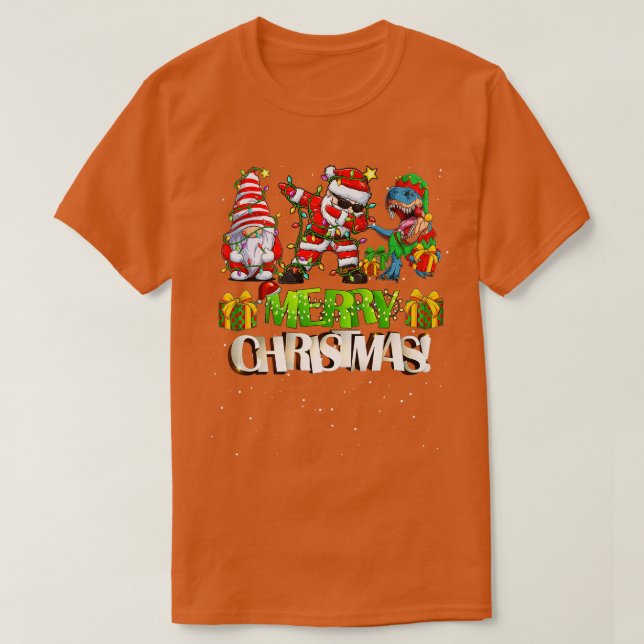 God jul Dabbing Santa Gnomes jul Din T Shirt (Design framsida)