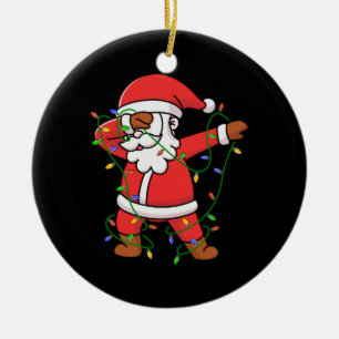 god jul Dabbing Santa Julgran Light Julgransprydnad Keramik