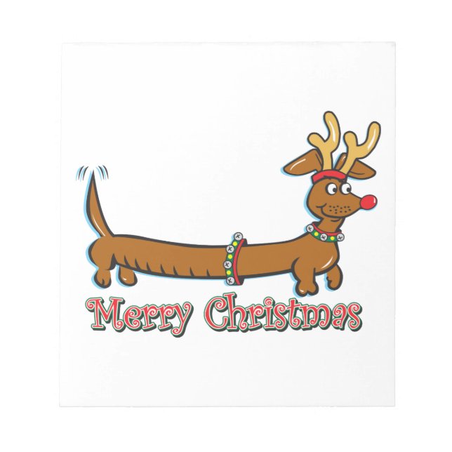 God jul Dachshund Anteckningsblock (Framsida)
