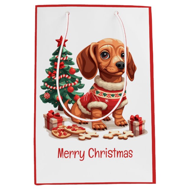 God jul Dachshund Hund Helgdag Cookies (Framsidan)