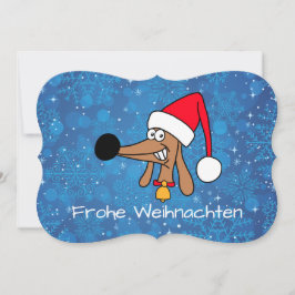God Jul Dachshund Hund Julkort