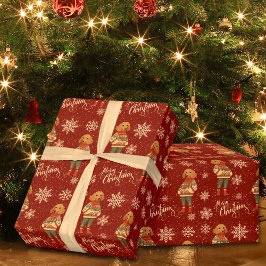 God jul Dachshund Hund Red Helgdag Presentpapper