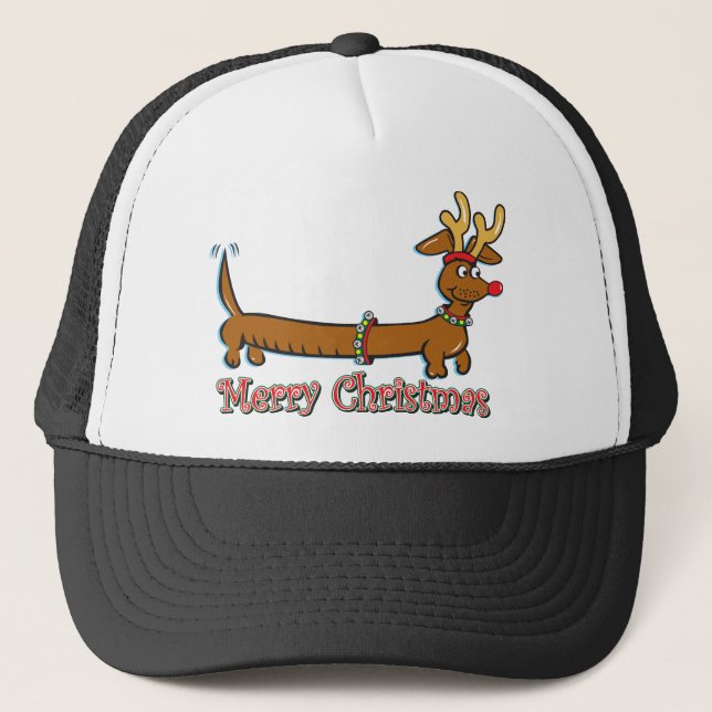 God jul Dachshund Keps (Framsida)