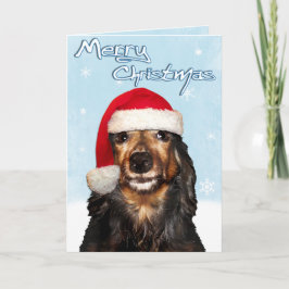 God jul Dachshund-kort Helgkort