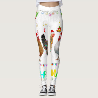 God jul Dachshund Santa Hat Ljus Julafton Leggings