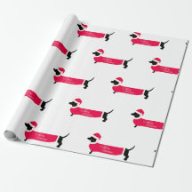 GOD JUL DACHSHUND WRAPPING PAPPER