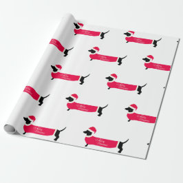 GOD JUL DACHSHUND WRAPPING PAPPER PRESENTPAPPER