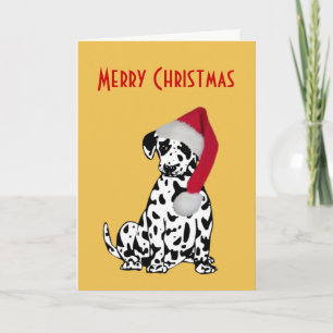 God jul Dalmatien Hund Guld Helgkort