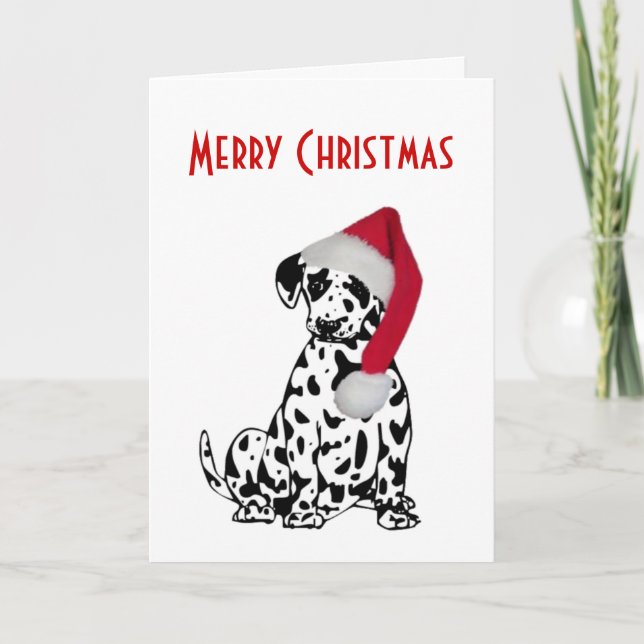 God jul Dalmatien Hund Helgkort (Framsida)