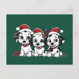 God jul Dalmatien Hundar Helg Vykort