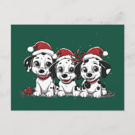 God jul Dalmatien Hundar Helg Vykort