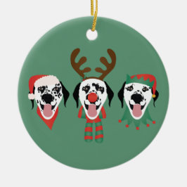 God jul Dalmatien Hundar Julgransprydnad Keramik