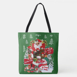 God jul Dam Tote Bag Tygkasse