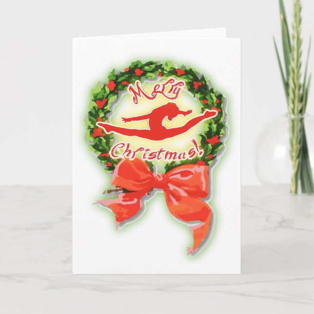 God jul Dance Dancer Gymnasitcs Helgkort (Framsida)